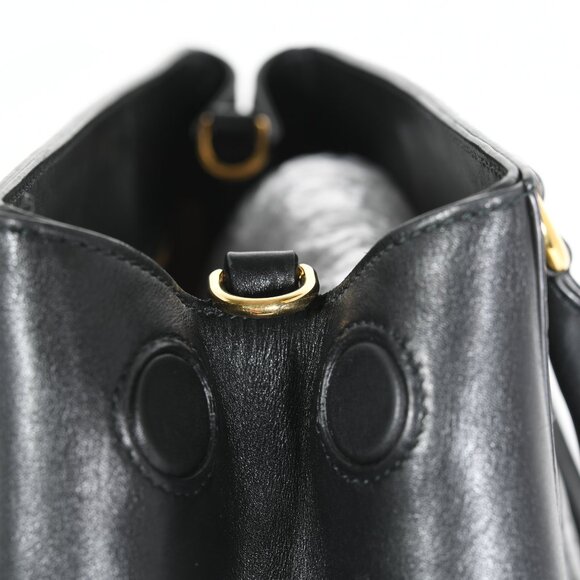 Gucci Soft Guccissima Black Leather Tote Bag Gold Hardware Top Handle Bag - Picture 12 of 12